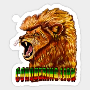 The conquering lion Sticker